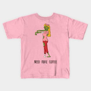 Coffee Zombie Girl #2 Kids T-Shirt